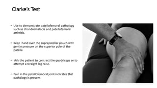 History and examintion of knee joint slideshare | PPTX