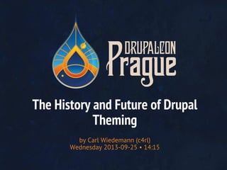 The History and Future of Drupal
Theming
by Carl Wiedemann (c4rl)
Wednesday 2013-09-25 • 14:15
 