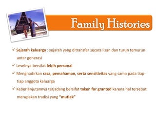 Sejarahintelektual : sejarahtertulis yang berfokuspadaperkembanganidedanhal-hal yang bersifatideasional. 