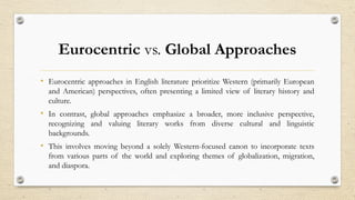Eurocentric Example History and Origin of Comparative Literature | PPTX