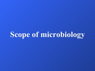 Scope of microbiology 
