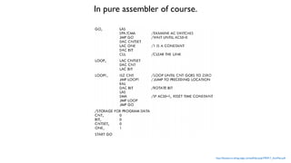 http://bitsavers.trailing-edge.com/pdf/dec/pdp7/PDP-7_AsmMan.pdf
In pure assembler of course.
 