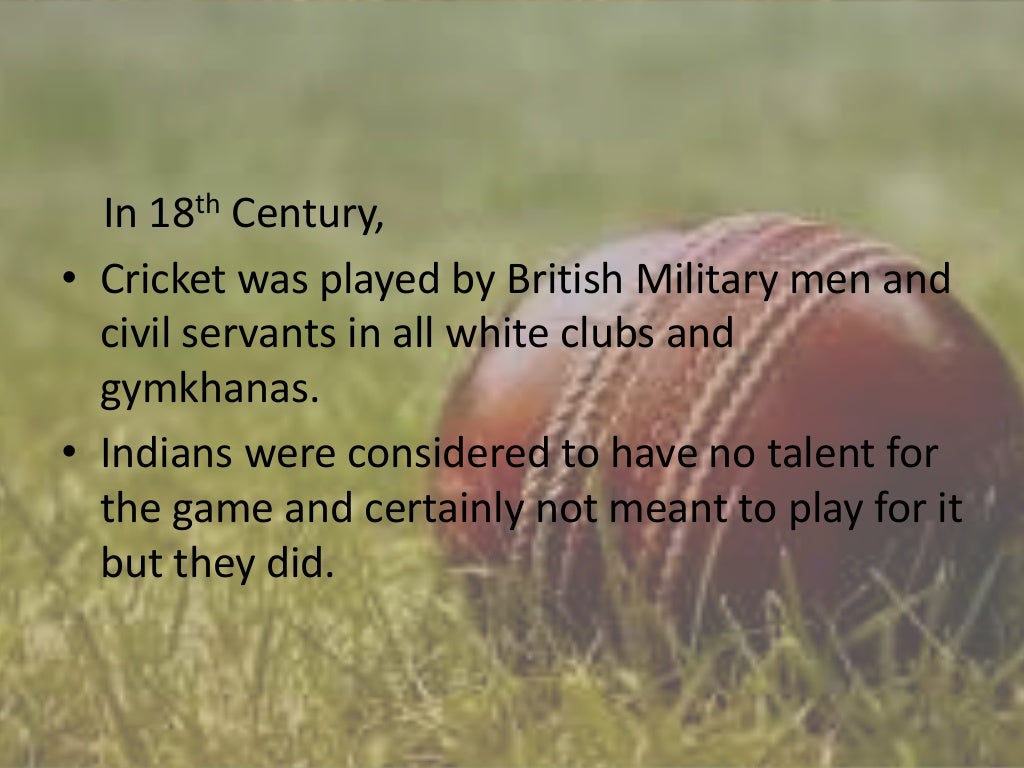 History of Cricket