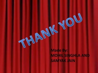 Made By:
MOHIL SINGHLA AND
SAMYAK JAIN

 