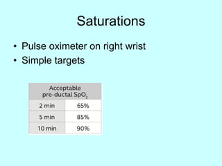 Saturations
• Pulse oximeter on right wrist
• Simple targets
 