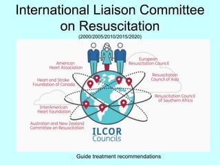 International Liaison Committee
on Resuscitation
(2000/2005/2010/2015/2020)
Guide treatment recommendations
 