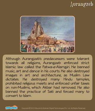 Aurangzeb - The Mughal Emperor - History India – Mocomi.com