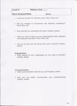 History booklet l4 2014