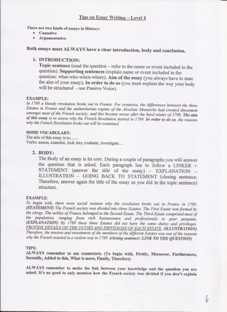 History booklet l4 2014