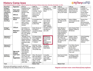 History Camp Iowa draft schedule of presentations
