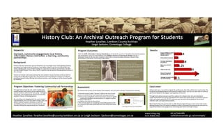 History Club: An Archival Outreach Program for Students