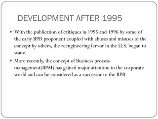 History & contributions of bpr | PPTX