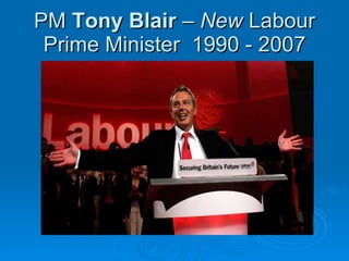 PM  Tony Blair  –  New  Labour Prime Minister  1990 - 2007 