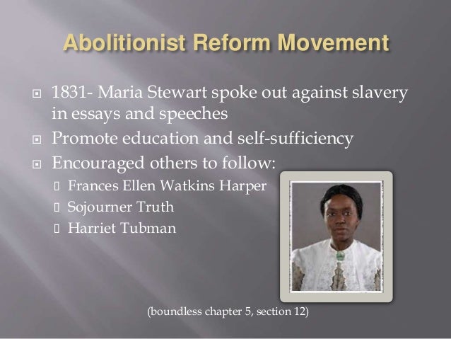 Abolitionist movement essay