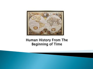 Human History From The
Beginning of Time
 