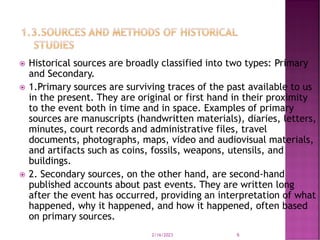 Types Of Sources In History History Lecture Notes 2 (Chapters 1 & 2).pdf