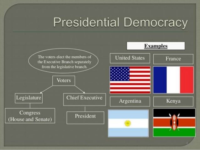 comparision on parliamentary and presidential form of government with uk form of government