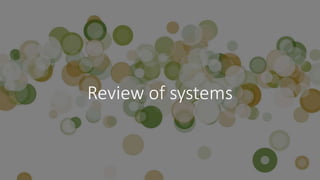 Review of systems
 