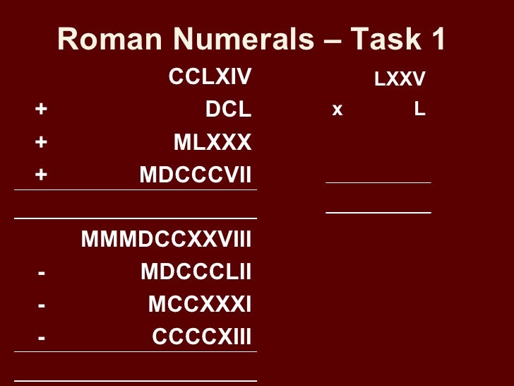 History numbers