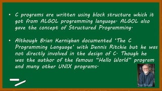 History of C Language | PPTX