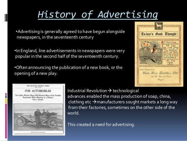 history of advertising history of advertising