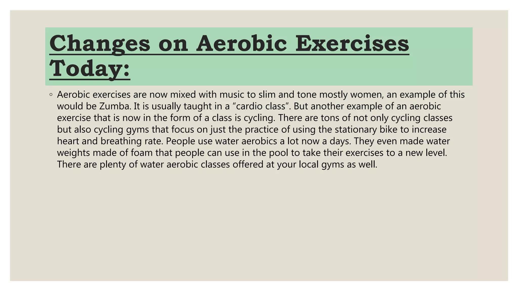 History of Aerobic Exercise | PPTX