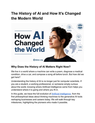 History of AI: A Complete Guide to Artificial Intelligence Evolution | PDF