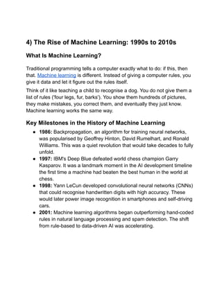 History of AI: A Complete Guide to Artificial Intelligence Evolution | PDF