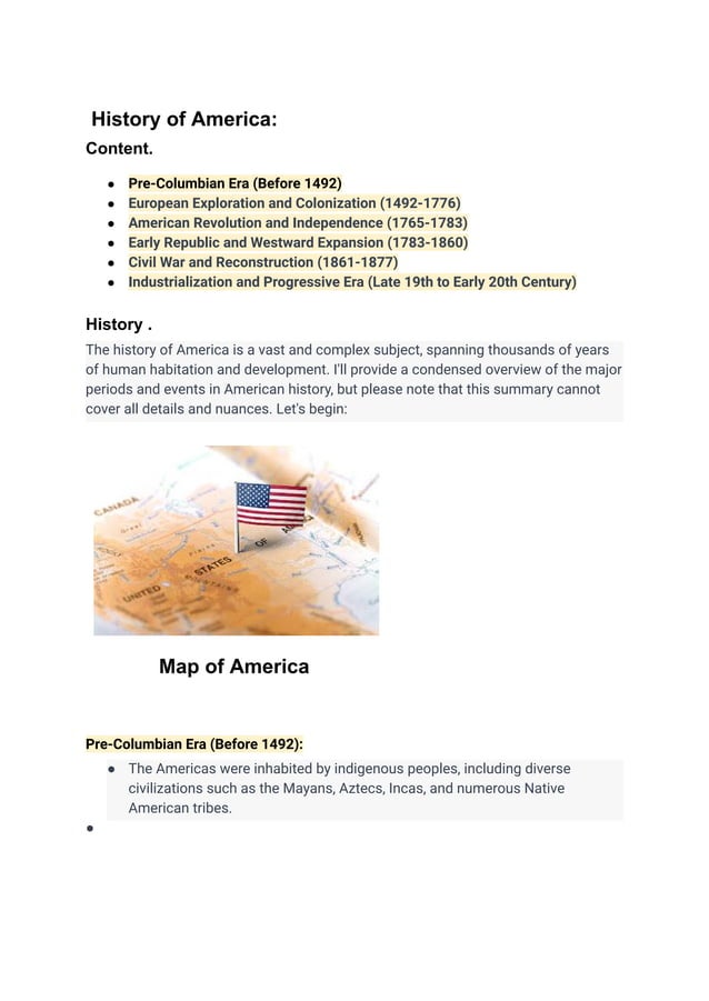 History Of America Pdf History Of America Pdf