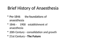 history of anaesthesia as a modern specialty.pptx
