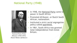 History of apartheid in south africa | PDF