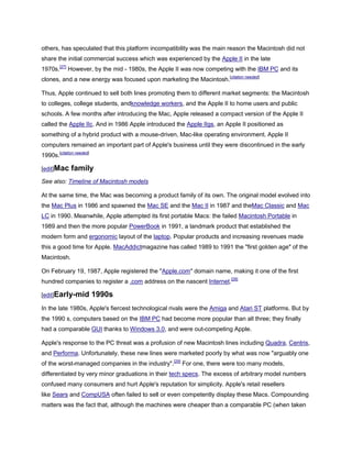 Apple Incompatibility History of apple inc | DOCX