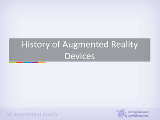 History of Augmented Reality
           Devices
 