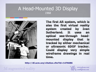 A Head-Mounted 3D Display
           1968
 