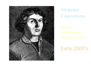 Copernicus Math Notebook History Of Astronomy | PPT