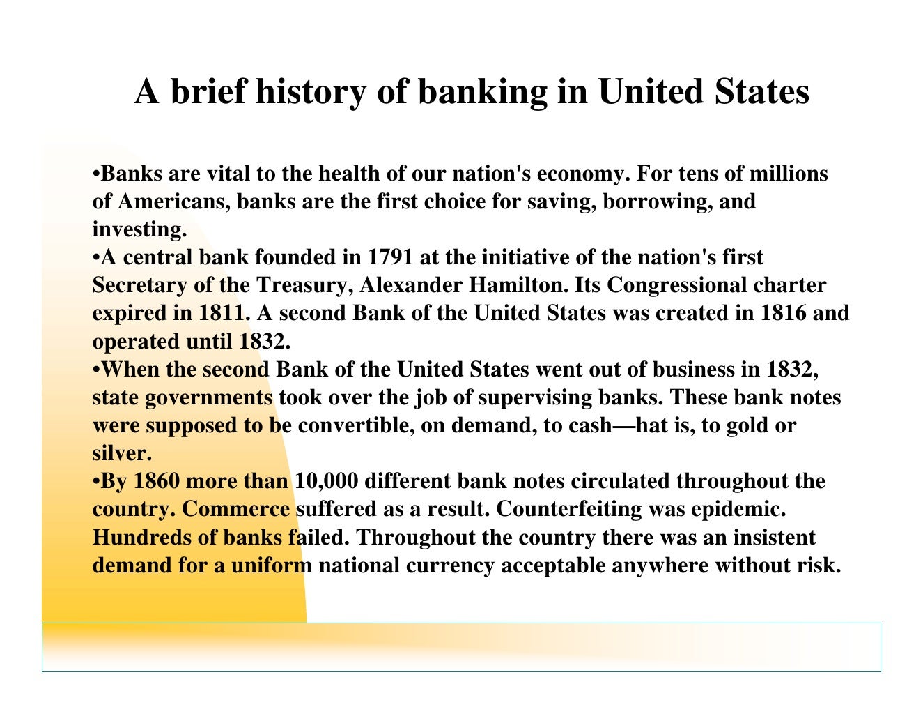 History of Banking