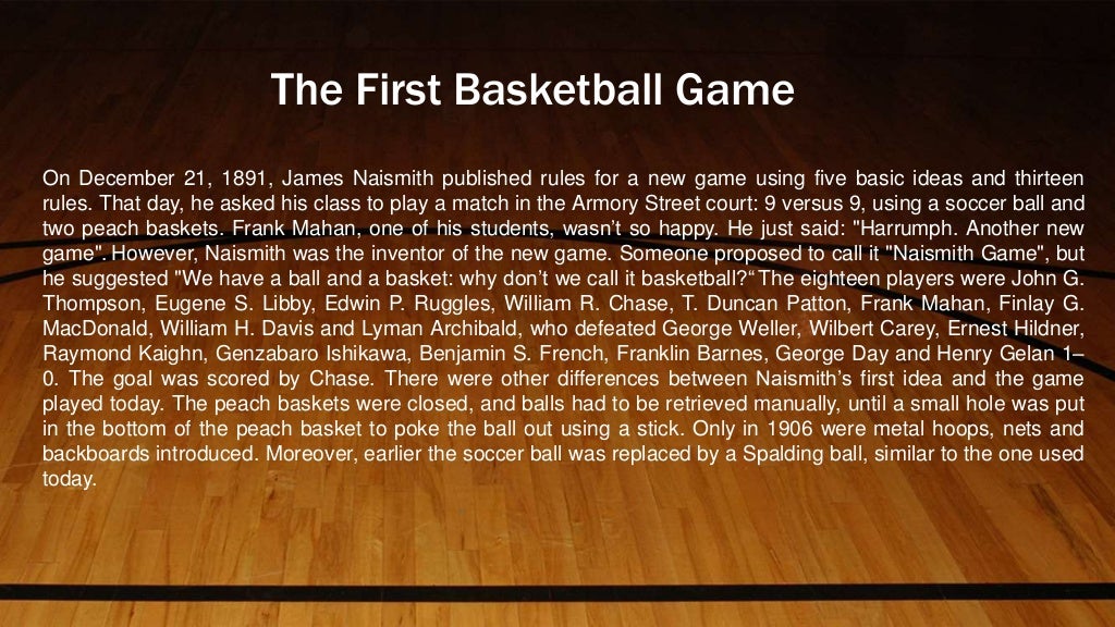 History of Basketball