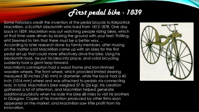 bicycle invention 1839