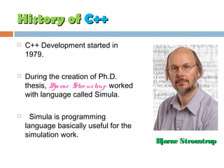 History of c++ | PPT | Programming Languages | Computing