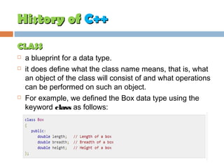 History of c++ | PPT