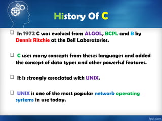 History of c | PPT