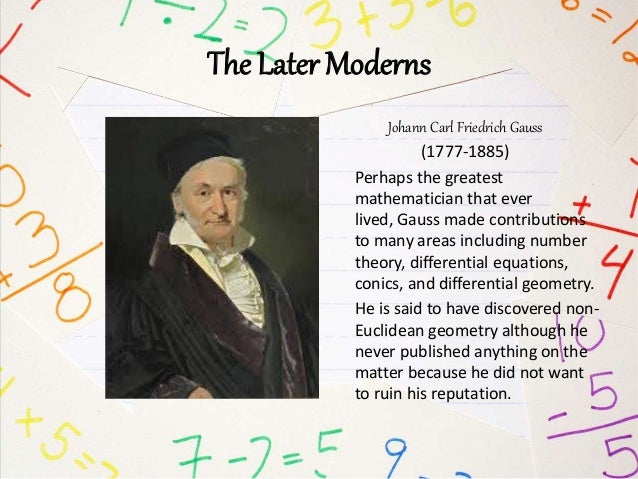 Carl gauss contribution to mathematics image