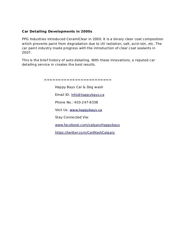 History of Car Detailing