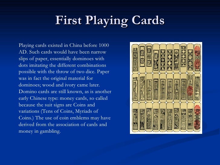 History Of Card Games History Of Card Games