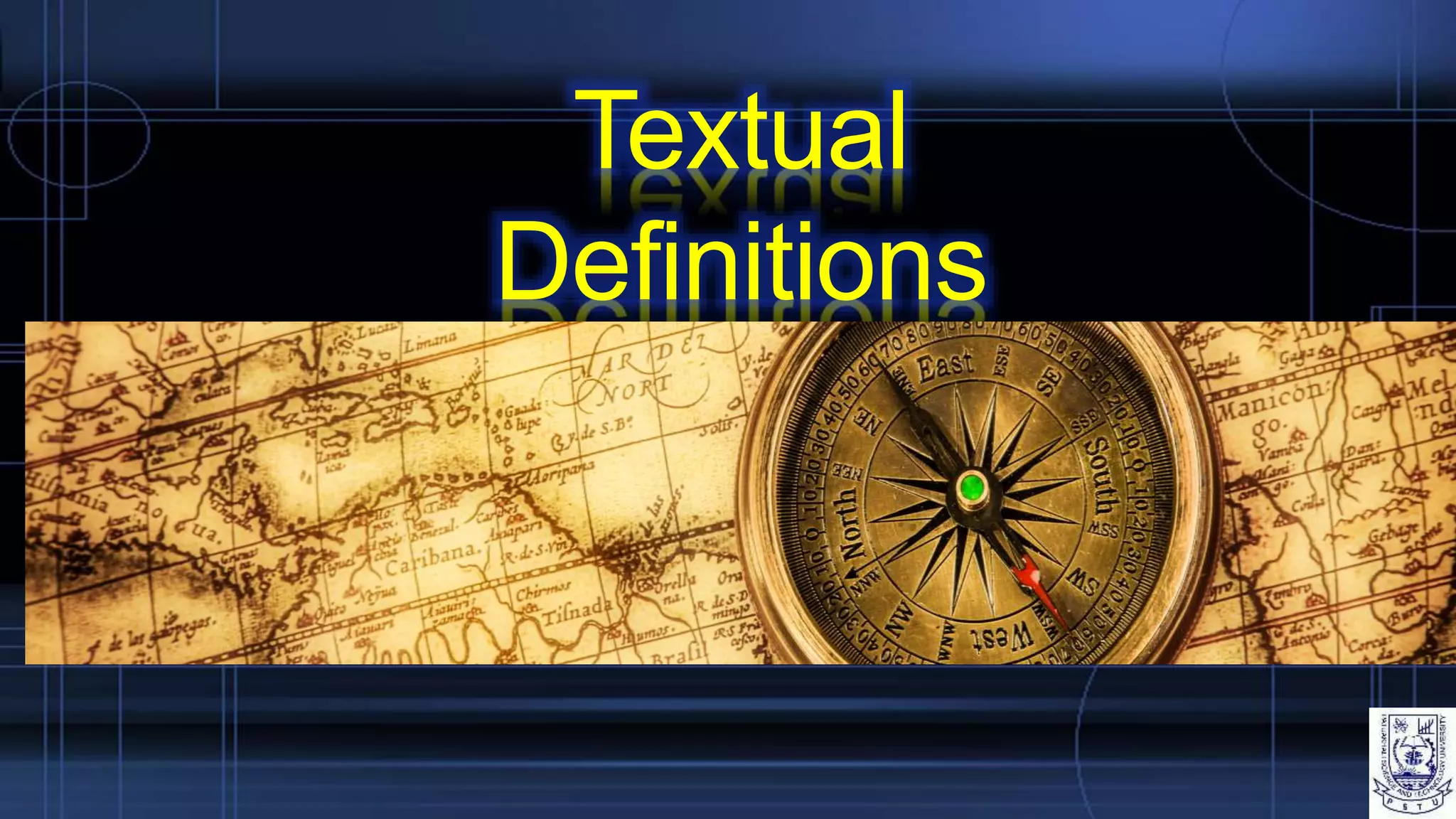Textual
Definitions
 