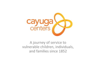 A journey of service to
vulnerable children, individuals,
and families since 1852
 