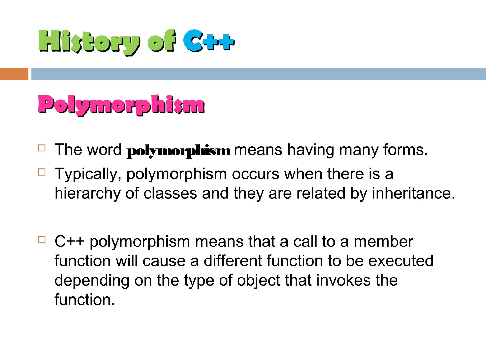 History of c++ | PPT