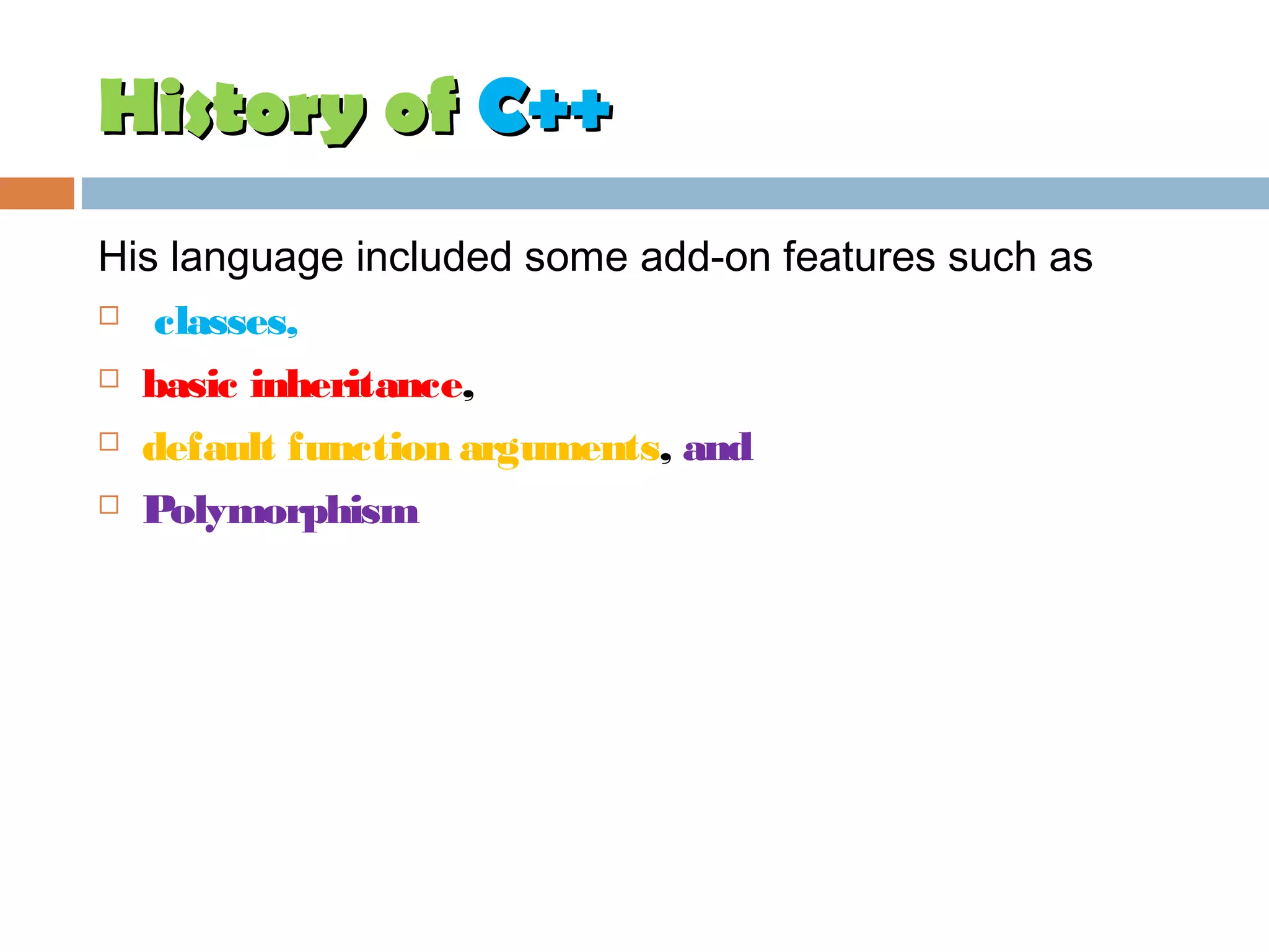 History of c++ | PPT