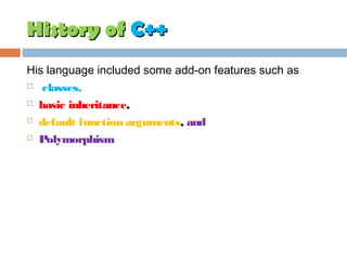 History of c++ | PPT