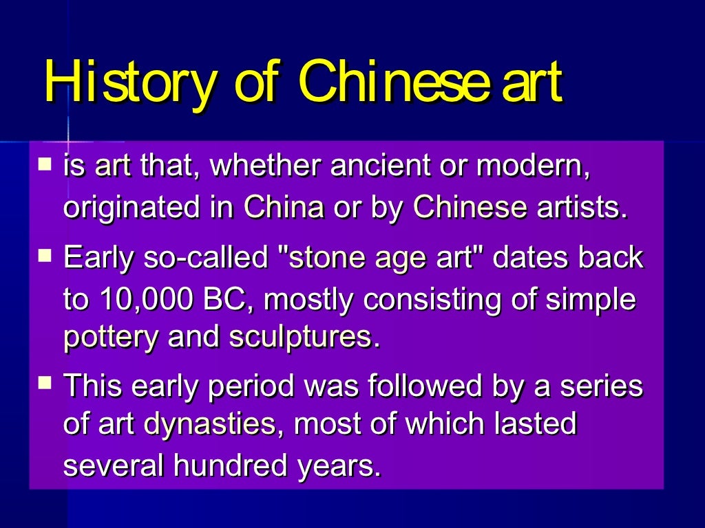 History Of Chinese Art